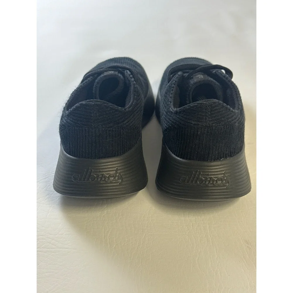Allbirds Wool Runner Go WRG Black Corduroy Sneakers Mens 10 A11225M100 Low Top